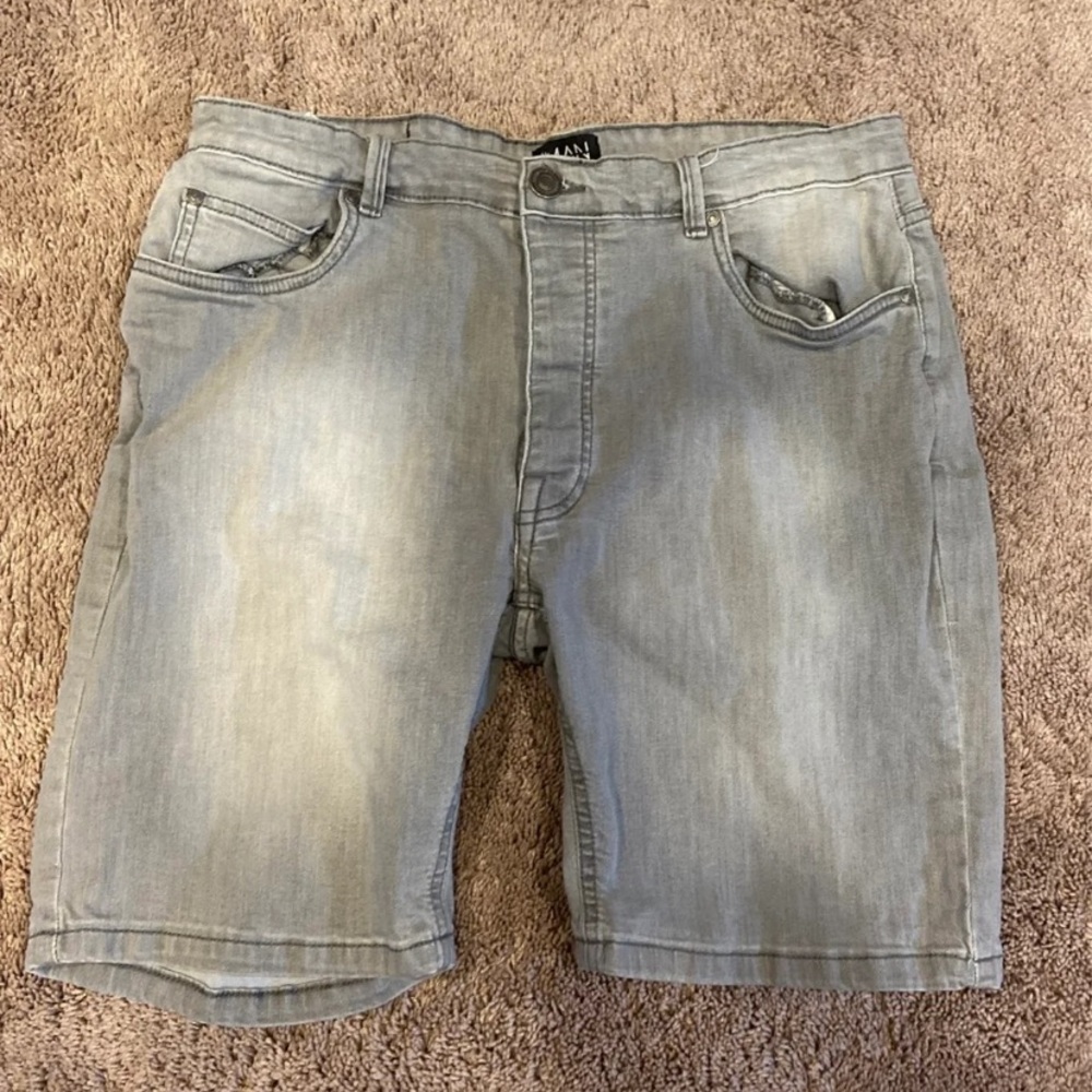 Boohoo Gray Jean Shorts